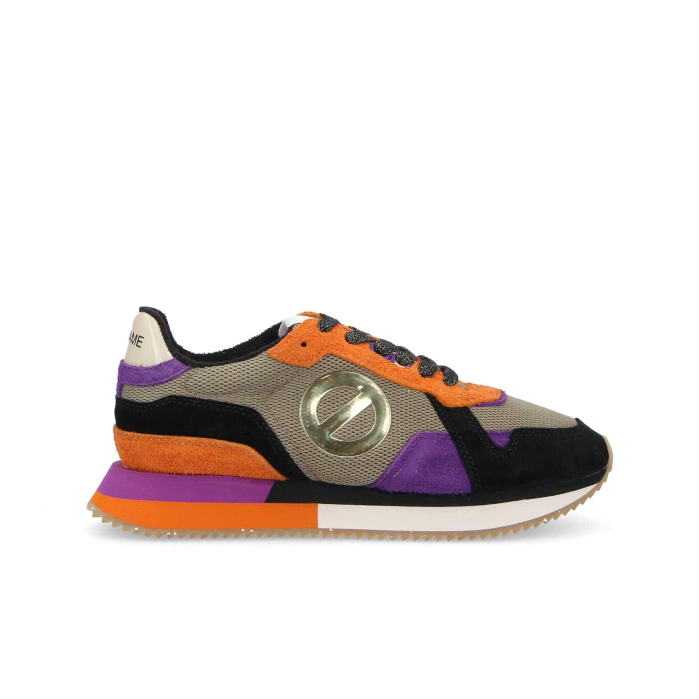 MIA NEW JOGGER W - SUEDE/H.SD/MESH - BLACK/TAUPE/PURPLE/ORANGE